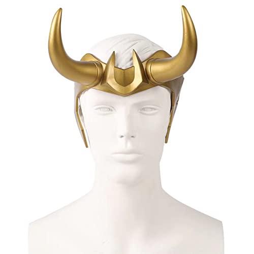 JUFKGBAR-Hworks Loki Mask Resin PVC Half Face Mask Cosplay Costume Props for Halloween Party von JUFKGBAR