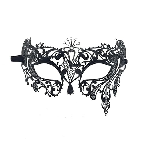 JUFKGBAR-Hworks Party Cosplay Maske mit Strass Halloween Cosplay Requisiten Metall Half Face Cover von JUFKGBAR