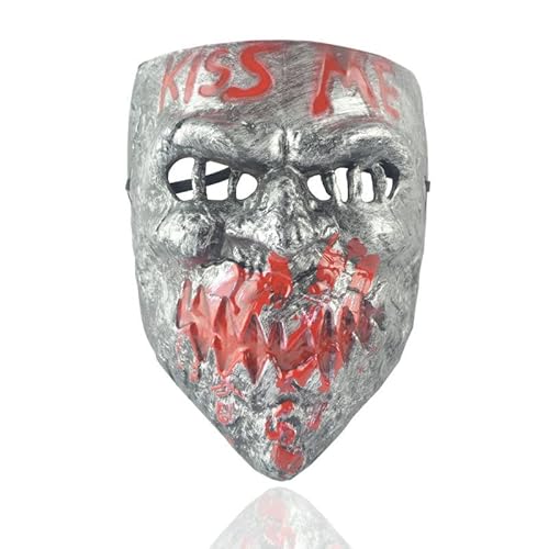 JUFKGBAR-Hworks Purges 3V Kiss Me Cosplay Mask Halloween Costume Props Resin Overhead Cover von JUFKGBAR