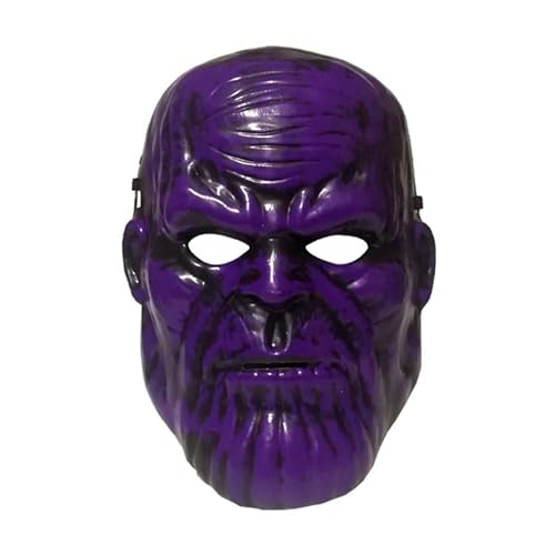 JUFKGBAR-Hworks Purple Thanos Cosplay Mask Party Overhead Cover Halloween Costume Props von JUFKGBAR