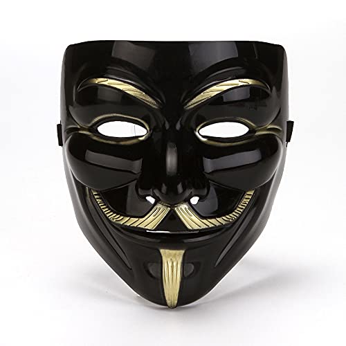 JUFKGBAR-Hworks Schwarze V-Form Mann Cosplay Maske Halloween Cosplay Requisiten Kunststoff Overhead Abdeckung von JUFKGBAR