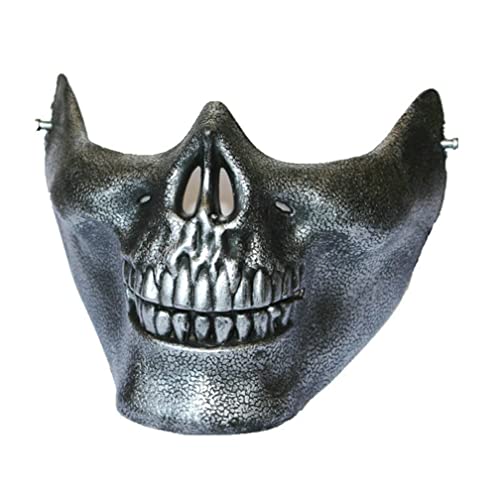 JUFKGBAR-Hworks Skelett-Maske Kunststoff Halbgesichtsmaske Halloween Cosplay CS Spiel Prop von JUFKGBAR