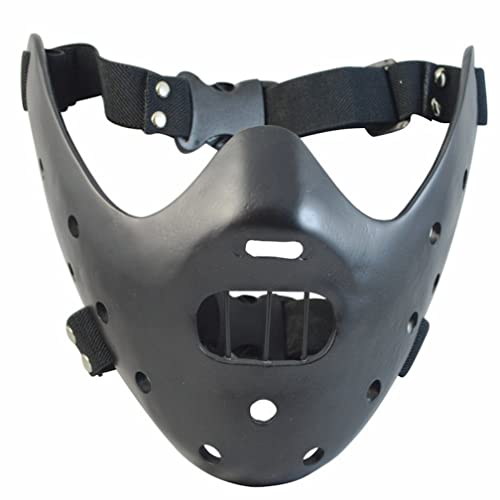 JUFKGBAR-Hworks The Silence of the Lambs Hannibal Cosplay Mask Halloween Costume Props Plastic Half Face Cover von JUFKGBAR