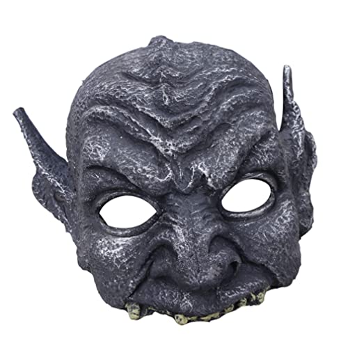 JUFKGBAR-Hworks Warcrafts Teufelsmaske Halloween Cosplay Prop PU Half Face Cover von JUFKGBAR