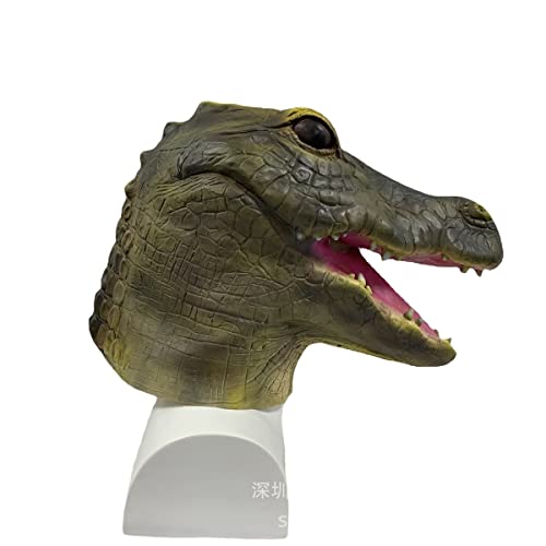 JUFKGBAR-Monster Crocodile Headgear Halloween Horror Animal Mask Men's Prom Cos Bar Party Props von JUFKGBAR