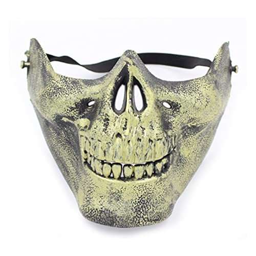 JUFKGBAR-Skelett Overhead Cosplay Maske Party Half Face Cover Halloween Horror Cosplay CS Requisiten von JUFKGBAR