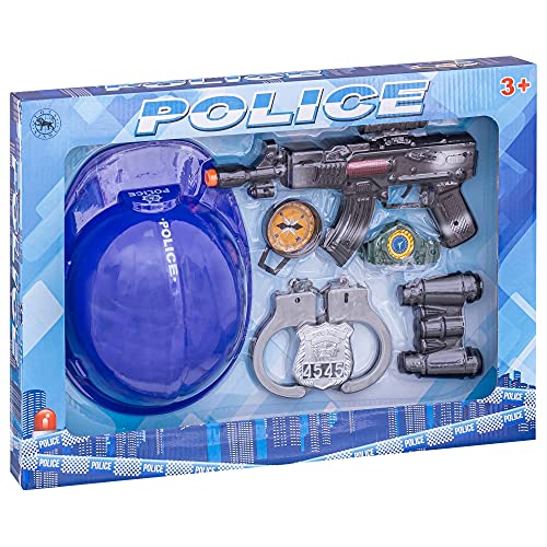 JUINSA 700645 Police Polizei-Set mit Helm. Box 44 x 32 x 8, bunt von JUINSA