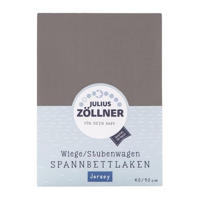 JULIUS ZÖLLNER Spannbetttuch Jersey anthracite 40 x 90 cm von JULIUS ZÖLLNER