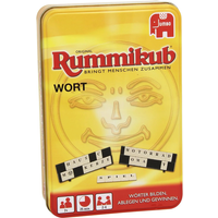 JUMBO SPIELE 03974 Original Rummikub Wort - Kompakt in Metalldose von JUMBO SPIELE