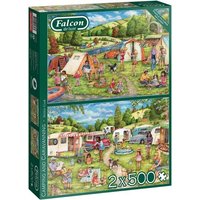 JUMBO SPIELE 11346 Puzzle 2x 500 Teile Falcon Camping and Caravanning von JUMBO SPIELE