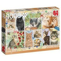 JUMBO SPIELE 18813 Puzzle 1000 Teile Briefmarken Sammlung Katzen von JUMBO SPIELE