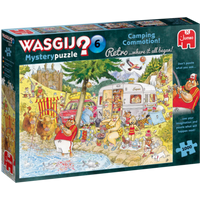 JUMBO SPIELE 25016 Puzzle 1000 Teile Wasgij Retro Mystery 6 - Camping-Wahnsinn von JUMBO SPIELE