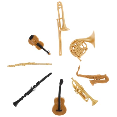 JUMPLAWN 1 Satz Musikinstrumentenset Winzige Gitarre Figur Ohrenschützer Miniatur Saxophon Dekoration Von Musikinstrumentenmodellen Mini-Saxophon- Plastik von JUMPLAWN