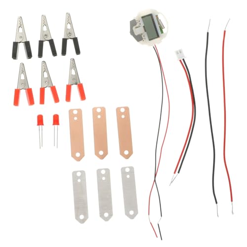 JUMPLAWN 1 Satz Obst-Experiment aufklärung Electro Batterie-Experiment Technologie-Kit Uhr Erdungsset Experimentelle DIY-Obstbatterie pädagogische DIY-Fruchtbatterie Metall von JUMPLAWN