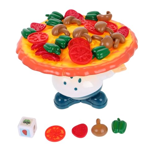 JUMPLAWN 1 Set Balance Pizza Spiel Küche Grill Bratpfanne Hocker Besteck Platte Junge Geschirr Balance Spiel Kunststoff von JUMPLAWN