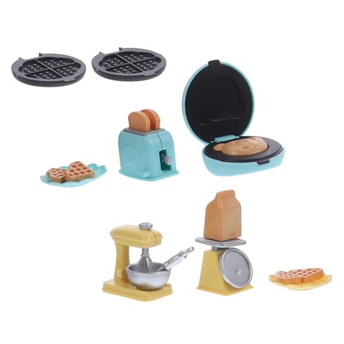 JUMPLAWN 1 Set Doll House Küchenzubehör Backwerkzeuge Mini House Layout Dollhouse Toaster Mixer Miniatur von JUMPLAWN