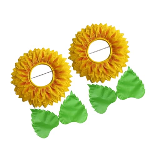 JUMPLAWN 1 Set Sonnenblumen Kopfschmuck Stirnband Sonnenblumen Anziehzubehör Blumenkopfschmuck Lustige Kopfbedeckung Party Kopfschmuck Cosplay Kostüm Kopfbedeckung Sonnenblumen von JUMPLAWN