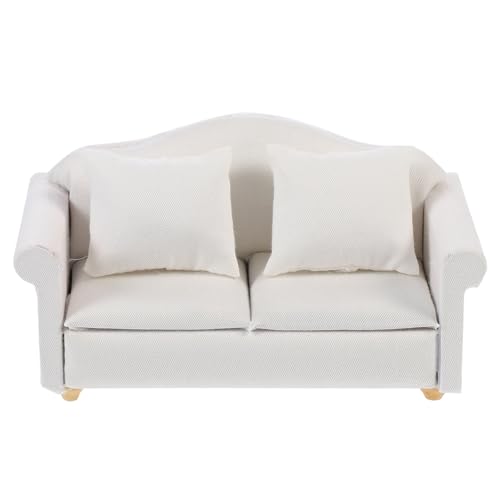 JUMPLAWN 1 Stück Mini Sofa Miniatur Sofa Für Wohnzimmer Puppen Miniaturen Puppenhäuser Für Miniatur Puppenhaus Couch Miniatur Bausatz Loveseat Miniatur Modell Szenensofa von JUMPLAWN