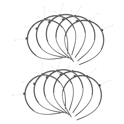 JUMPLAWN 10 Stück Halbfertige Gezahnte Haarreifen Für Konzerte Und Urlaubspartys, Selbstgemachte Feder-stirnbänder Für Frauen Für Die Herstellung Von Haarspangen von JUMPLAWN