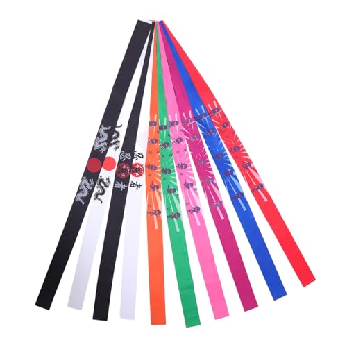 JUMPLAWN 10 Stück Teiliges Ninja Stirnband Japanisches Samurai Karate Bandana Weiches Dehnbares Kopftuch für Kostümpartys Karate Training Geburtstagsfeiern und Rollenspiele JUMPLAWN 10 Stück Teiliges Ninja Stirnband Japanisches Samurai Karate Bandana Weiches Dehnbares Kopftuch für Kostümpartys Karate Training Geburtstagsfeiern und Rollenspiele von JUMPLAWN