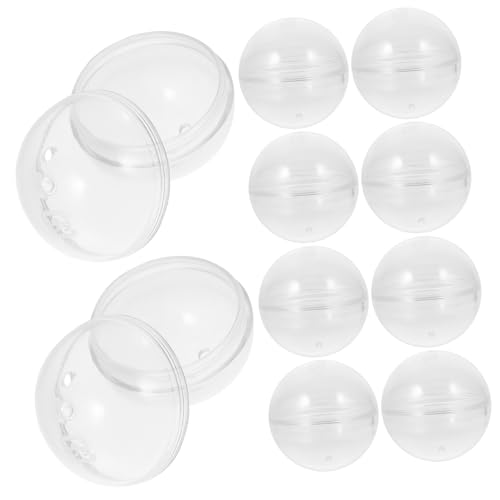 JUMPLAWN 10 Stück Transparente Kunststoffkapseln Runde Befüllbare Twisted Balls Vielseitig für Süßigkeiten Partygeschenke Geeignet für Automaten und Dekoration JUMPLAWN 10 Stück Transparente Kunststoffkapseln Runde Befüllbare Twisted Balls Vielseitig für Süßigkeiten Partygeschenke Geeignet für Automaten und Dekoration von JUMPLAWN