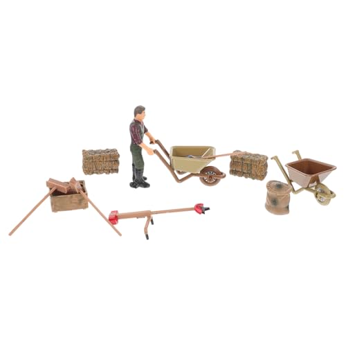 JUMPLAWN 11 STK Szenenmodell für landwirtschaftliche Geräte Farm Simulation von Farmwerkzeugen Simulation Farm Tools-Modell Bauernhof Gartenlandschaftsmodell PVC von JUMPLAWN