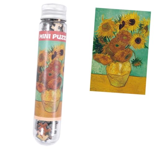 JUMPLAWN 150 Stück Mini Puzzle Set Teiliges Kreatives Papierpuzzle für Erwachsene Jigsaw mit Sonnenblumen Muster Stressabbau in Aufbewahrungstest Röhre JUMPLAWN 150 Stück Mini Puzzle Set Teiliges Kreatives Papierpuzzle für Erwachsene Jigsaw mit Sonnenblumen Muster Stressabbau in Aufbewahrungstest Röhre von JUMPLAWN