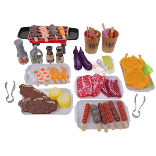 JUMPLAWN Grillspielzeug für Kinder Interaktives Kochspielset 55 Stück BBQ Grill Zubehör Sicheres Rollenspiel Spielzeug für Grillgerichte Simulierte Küche für Drinnen und Draußen JUMPLAWN Grillspielzeug für Kinder Interaktives Kochspielset 55 Stück BBQ Grill Zubehör Sicheres Rollenspiel Spielzeug für Grillgerichte Simulierte Küche für Drinnen und Draußen von JUMPLAWN