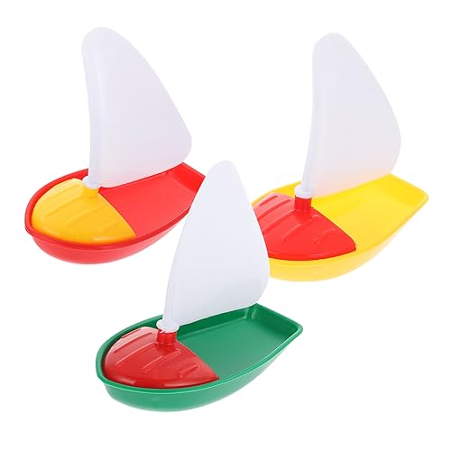 JUMPLAWN 3 Stück Kleiner Segelboot Spielzeug aus Kunststoff für Kinder Badespielzeug für Badewanne und Pool Lehrreiches Wasserspielzeug JUMPLAWN 3 Stück Kleiner Segelboot Spielzeug aus Kunststoff für Kinder Badespielzeug für Badewanne und Pool Lehrreiches Wasserspielzeug von JUMPLAWN