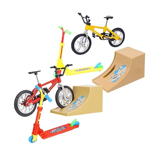 JUMPLAWN 2 Sätze Fingerrad Tisch-wettkampfspiel Miniaturen Fingerscooter-kit Fingerspielzeug Mini-Skateboards Für -fingerspitzen-sportspielzeug Aluminiumlegierung von JUMPLAWN