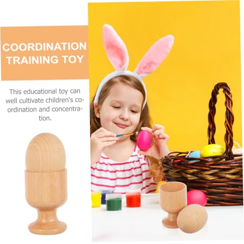JUMPLAWN 2 Sätze Hand Auge koordination aus Holz mit Ei und Eierbecher Sowie Holzbox und Würfel für Kleinkinder Montessori Lernspielzeug zur Sensorischen und Kreativität JUMPLAWN 2 Sätze Hand Auge koordination aus Holz mit Ei und Eierbecher Sowie Holzbox und Würfel für Kleinkinder Montessori Lernspielzeug zur Sensorischen und Kreativität von JUMPLAWN