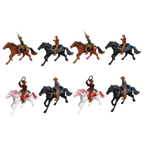 JUMPLAWN 2 Sets Western Cowboy Modell Modell Figur Modell Cowboy Puppe Gadget Trikots Figur Zaun Cowboy Figur Cowboy Cowboy Action Figur Kunststoff von JUMPLAWN