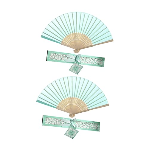 JUMPLAWN 2 Stück Klassischer Faltbarer Handfächer Zarte Chinesische Stil Fächer mit Seidenstoff Tragbar für Damen Party Hochzeit Sommerdeko Grün mit Aufbewahrungsbox JUMPLAWN 2 Stück Klassischer Faltbarer Handfächer Zarte Chinesische Stil Fächer mit Seidenstoff Tragbar für Damen Party Hochzeit Sommerdeko Grün mit Aufbewahrungsbox von JUMPLAWN