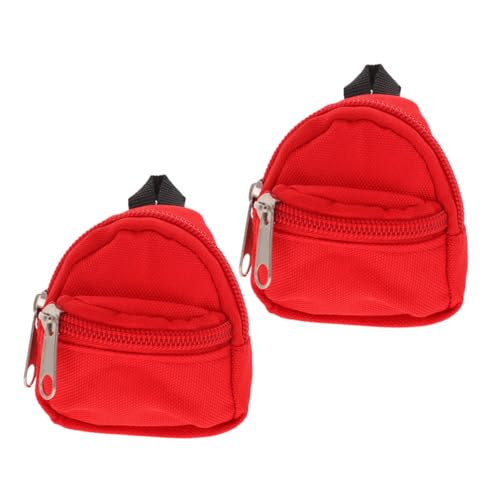 JUMPLAWN 2 Stück Mini-Puppen-Schulrucksack Mit Reißverschluss, Niedliche Puppentasche, Spielpuppen-schulbedarf, Puppen-anziehzubehör, Reise-Mini-Puppen-Rucksack von JUMPLAWN