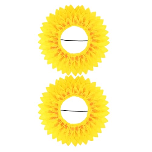 JUMPLAWN 2 Stück Sonnenblumen Kopfbedeckung Requisiten Sonnenblumen Kostüm Kleiner Hut Blumen Halloween Kostüm Sonnenblumen Kostüm Einzigartige Hüte Sonnenblumen Stirnband von JUMPLAWN