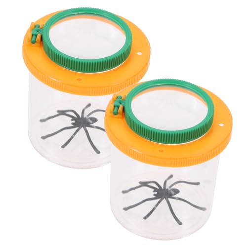 JUMPLAWN 2 Stück Vergrößerung Insektenbeobachtungsbox Gelber Lupenbehälter für Leichter Insektenfänger mit Doppelter Linse für Naturerkundung und Lernspielzeug JUMPLAWN 2 Stück Vergrößerung Insektenbeobachtungsbox Gelber Lupenbehälter für Leichter Insektenfänger mit Doppelter Linse für Naturerkundung und Lernspielzeug von JUMPLAWN