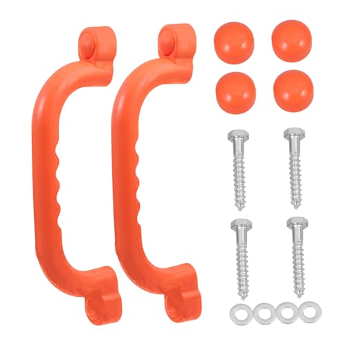 JUMPLAWN 2 Stück rutschfeste Kunststoff Handgriffe für Sicherheitsgriffe für Spielplatz Klettergerüst und Spielhäuser für Drinnen und Draußen Orange JUMPLAWN 2 Stück rutschfeste Kunststoff Handgriffe für Sicherheitsgriffe für Spielplatz Klettergerüst und Spielhäuser für Drinnen und Draußen Orange von JUMPLAWN