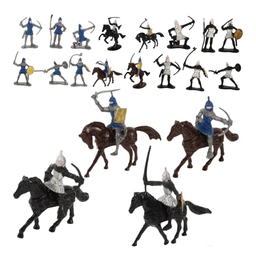 JUMPLAWN 28 Stück Teiliges Miniatur Soldatenfiguren aus Farbig Handbemalt Leichte und Kompakte Mini Figuren für Sandtisch und Modellbau Realistische Mittelalterliche Ritter und Reiter JUMPLAWN 28 Stück Teiliges Miniatur Soldatenfiguren aus Farbig Handbemalt Leichte und Kompakte Mini Figuren für Sandtisch und Modellbau Realistische Mittelalterliche Ritter und Reiter von JUMPLAWN