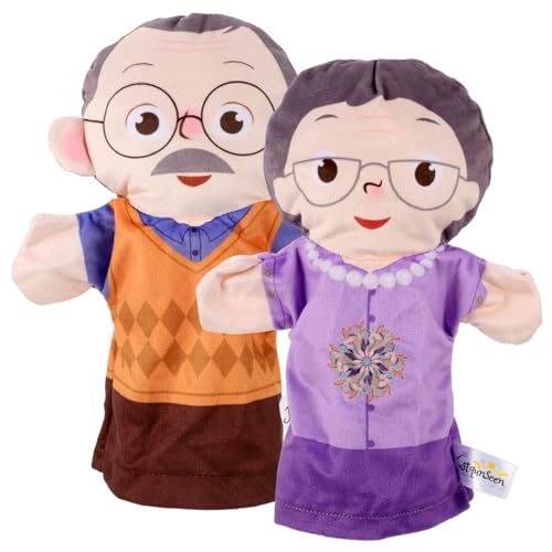 JUMPLAWN 2St Charakter-Handpuppe Kind Marionette Hai-Fingerpuppe Fingerpuppen Handpuppen interaktive Puppen Handpuppe zum Geschichtenerzählen pädagogisches Handspielzeug PP Baumwolle von JUMPLAWN