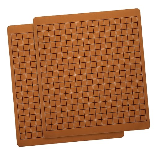 JUMPLAWN 2St Schachbrett Brettspieltisch faltbar Kettendreieck-Schachspiel magnetisches Spiel Spielmatte schachkassette Chessboard schachspiel versorgung Zubehör für Schachspiele Pu Brown von JUMPLAWN