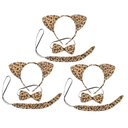 JUMPLAWN 3 Sätze Teiliges Katzenkostüm set für Weiches mit Katzenohren Passender Katzenschwanz und Schleife Bequemes Cosplay accessoire für Karneval Halloween und Mottoparty Geeignet für JUMPLAWN 3 Sätze Teiliges Katzenkostüm set für Weiches mit Katzenohren Passender Katzenschwanz und Schleife Bequemes Cosplay accessoire für Karneval Halloween und Mottoparty Geeignet für von JUMPLAWN