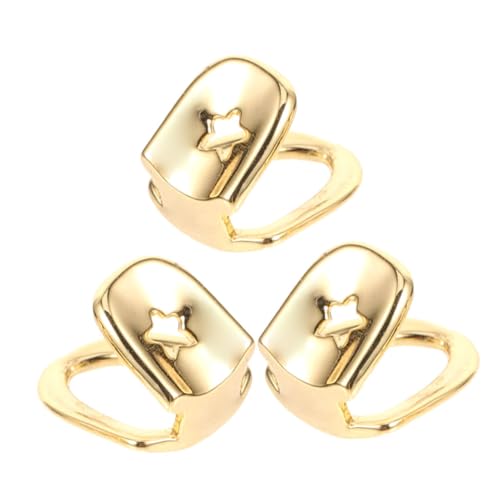 JUMPLAWN 3 Stück Teiliges Hip Hop Single Tooth Cap aus Kupfer Goldplattierte Dekorative Mundgrills für Partys Cosplay und Bühnenauftritte Langlebiger Zahnschmuck mit Glänzendem Finish JUMPLAWN 3 Stück Teiliges Hip Hop Single Tooth Cap aus Kupfer Goldplattierte Dekorative Mundgrills für Partys Cosplay und Bühnenauftritte Langlebiger Zahnschmuck mit Glänzendem Finish von JUMPLAWN