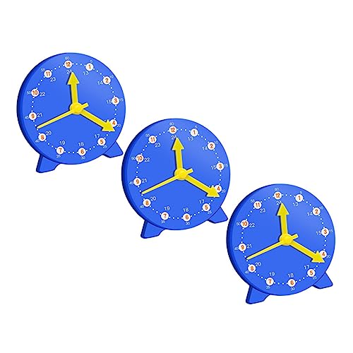 JUMPLAWN 3 Stück Teiliges Uhrzeit Lernspielzeug Analoge Unterrichtsuhren mit Abnehmbarer Sekundenzeiger Lernuhr Modell für Grundschule Zeitverständnis JUMPLAWN 3 Stück Teiliges Uhrzeit Lernspielzeug Analoge Unterrichtsuhren mit Abnehmbarer Sekundenzeiger Lernuhr Modell für Grundschule Zeitverständnis von JUMPLAWN