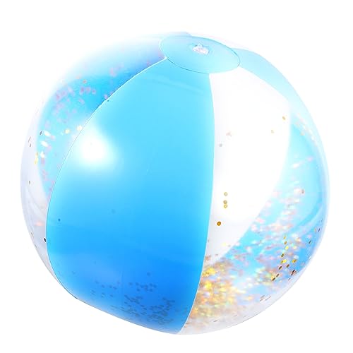 JUMPLAWN 3st Glitzernder Wasserball Großer Aufblasbarer Wasserball Strandball Mit Pailletten Großer Wasserball Strandbälle Für Für Den Strand Dekorative Paillettenkugel Pvc von JUMPLAWN