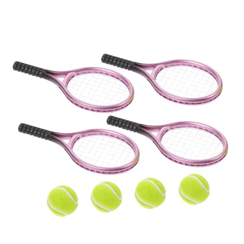 JUMPLAWN 4 Sätze Miniatur Tennis Set Set Miniatur Tennisschläger und Bälle Puppenhaus Zubehör Detailgetreu für Mini Szenen Sport Dekoration JUMPLAWN 4 Sätze Miniatur Tennis Set Set Miniatur Tennisschläger und Bälle Puppenhaus Zubehör Detailgetreu für Mini Szenen Sport Dekoration von JUMPLAWN