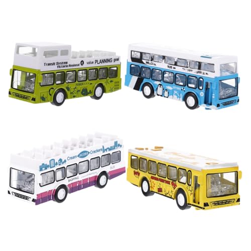 JUMPLAWN 4 Stück City Bus aus Langlebiger Legierung mit Rückziehmotor Realistisches Fahrmodell für Kleinkinder Fördert Kreativität und Farbverständnis JUMPLAWN 4 Stück City Bus aus Langlebiger Legierung mit Rückziehmotor Realistisches Fahrmodell für Kleinkinder Fördert Kreativität und Farbverständnis von JUMPLAWN