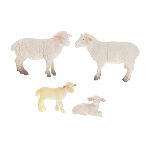 JUMPLAWN 4 Stück Teiliges Schaf Tierfiguren Realistische Modellspielzeuge für Kreativität und Tiererkennung als Geschenk und Dekoration JUMPLAWN 4 Stück Teiliges Schaf Tierfiguren Realistische Modellspielzeuge für Kreativität und Tiererkennung als Geschenk und Dekoration von JUMPLAWN