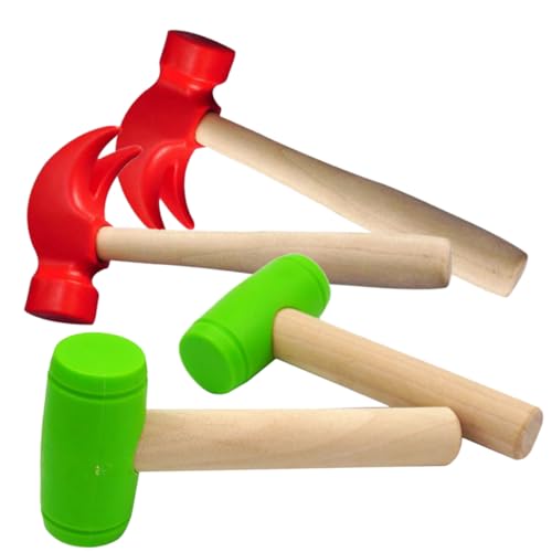 JUMPLAWN 4 Stück Teiliges Simulation Mallet Kleine Hämmer Handliches Holzspielzeug Für Feinmotorik Und Koordination Kindergarten JUMPLAWN 4 Stück Teiliges Simulation Mallet Kleine Hämmer Handliches Holzspielzeug Für Feinmotorik Und Koordination Kindergarten von JUMPLAWN