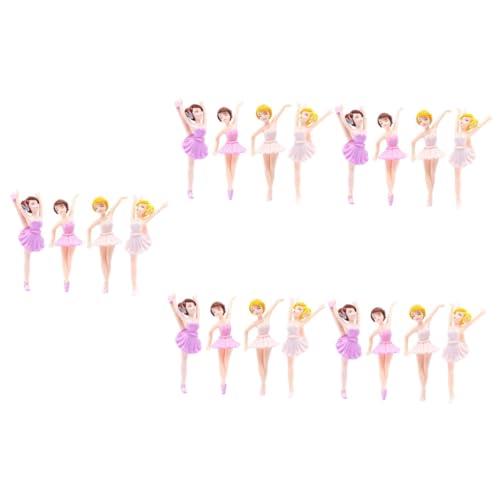 JUMPLAWN 5 Sätze Ballerina-mädchen-ornamente Einzigartig Libellenverzierung Cartoon-haustier Mehrere Spaß Geburtstagskuchen Deko Bastelsachen Backdekorationen Cupcake-topper Pvc 4 Stück * 5 von JUMPLAWN