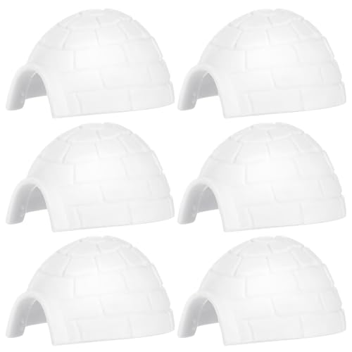 JUMPLAWN 6St Iglu-Modellspielzeug Schneeleopard Figuren weihnachtsschmuck für Schneekugel Werkzeug Iglu-Ornament für Figuren für Kleinkinder von JUMPLAWN